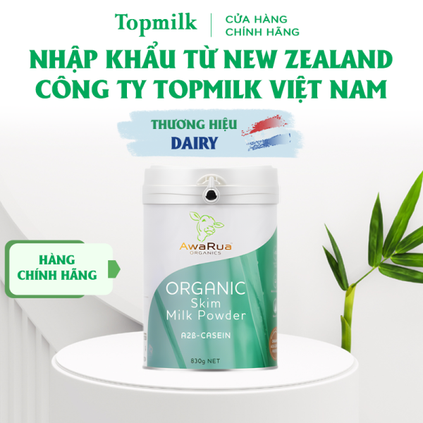 Sữa Awarua Organic Skim Milk Powder với đạm A2β-Casein