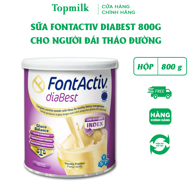 Sữa FontActiv diabest 800g cho người đái tháo đường