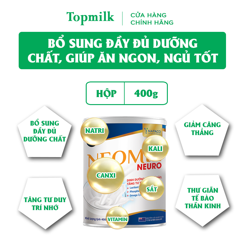 sữa Neomil Neuro 400g bổ não, tăng cường tư duy