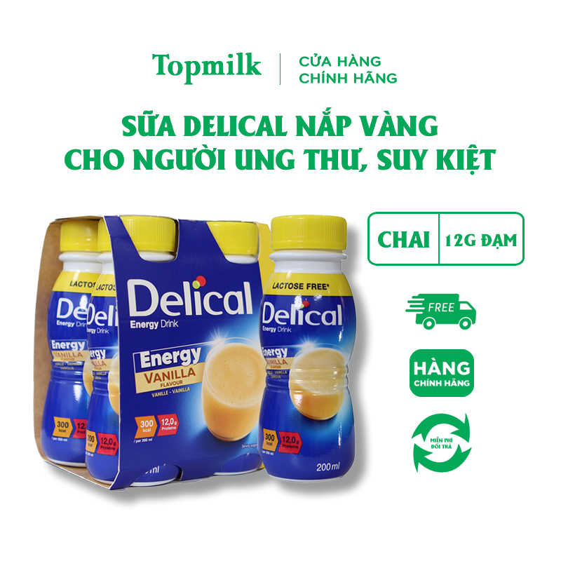 Sữa Delical Nắp Vàng 12g Đạm