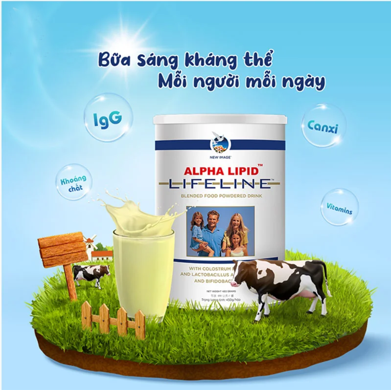 Sữa Non Alpha Lipid Lifeline 450g