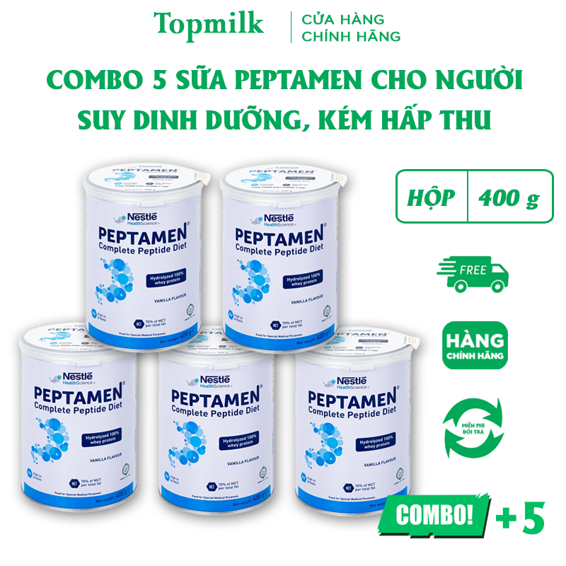 Combo 5 Hộp Sữa Peptamen cho người suy dinh dưỡng