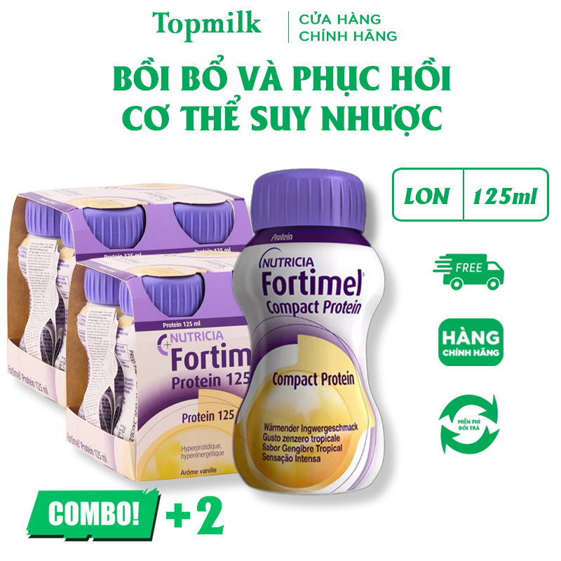 Combo 2 Lốc Sữa Fortimel Protein 125ml - Dinh Dưỡng Cho Người Suy Nhược