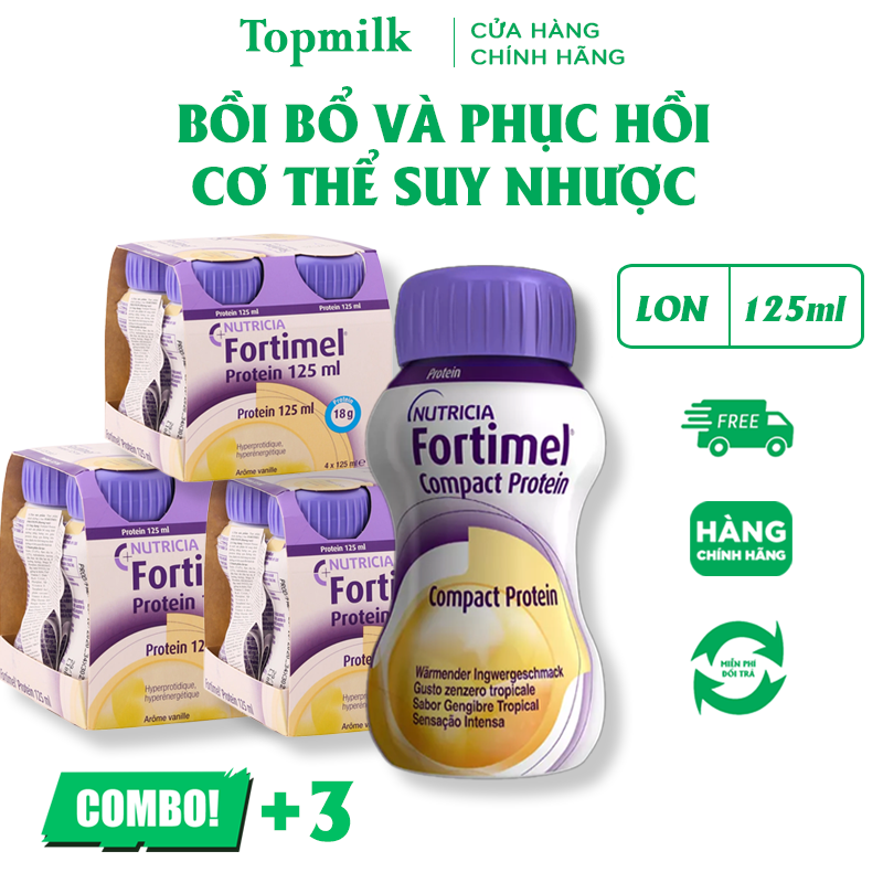 Combo 3 Lốc Sữa Fortimel Protein - Dinh Dưỡng Cao Cho Người Suy Nhược