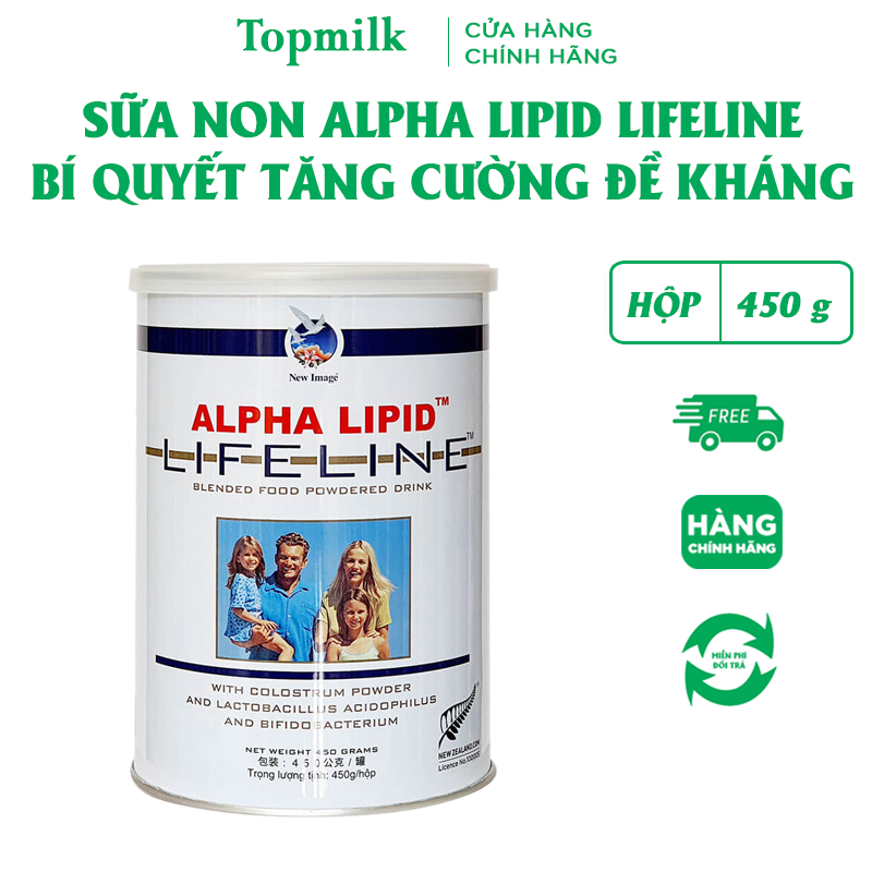 Sữa Non Alpha Lipid Lifeline 450g: Bí Quyết Tăng Cường Sức Đề Kháng