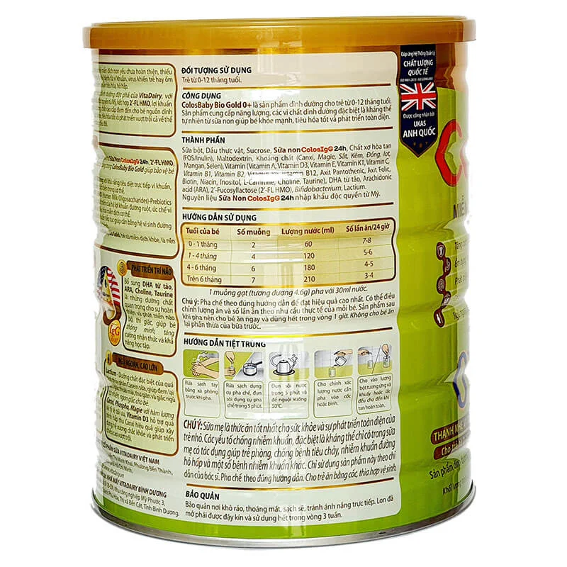Sữa Colosbaby bio số 0 800g