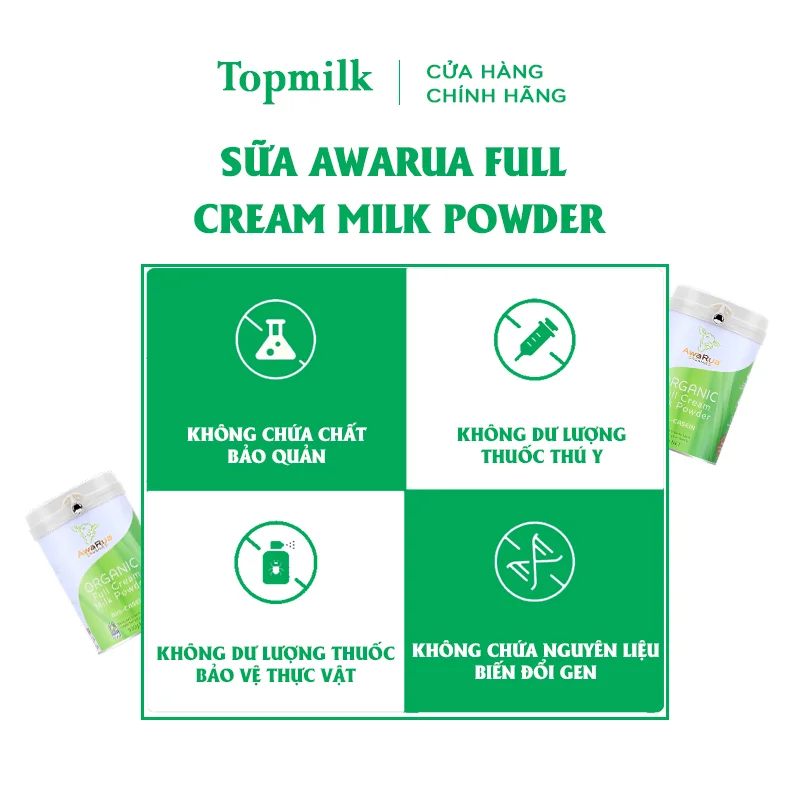 Sữa Awarua Full Cream Milk Powder